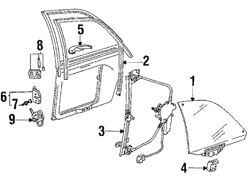Audi 443-837-019-A-739 Handle, Inside 443-837-019-A-739 Audi Handle, Inside