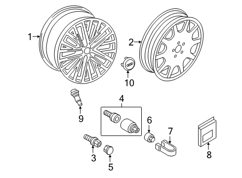 Audi 4N0-601-025-BJ WHEEL 4N0-601-025-BJ Audi WHEEL