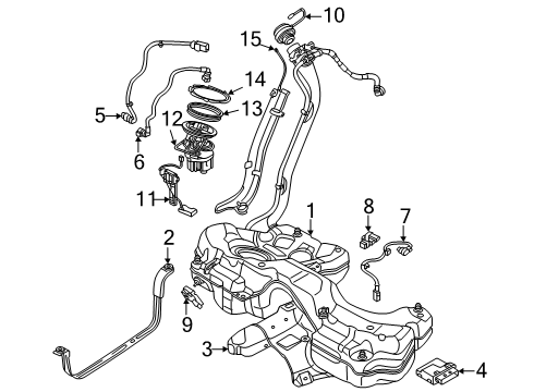 Audi 8W6-201-055-C Fuel Tank 8W6-201-055-C Audi Fuel Tank