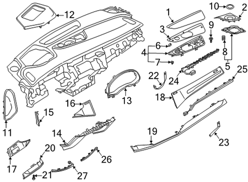 Audi 4F0-857-784 Inner Molding Clip 4F0-857-784 Audi Inner Molding Clip