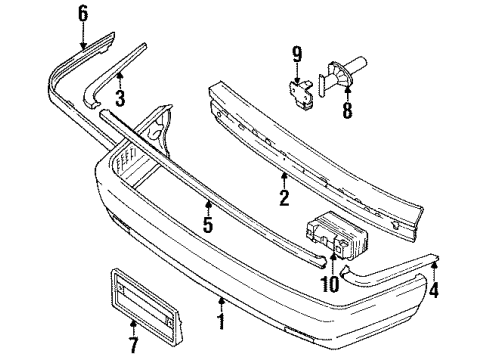Audi 443-807-207-A Energy Absorber Mount Bracket 443-807-207-A Audi Energy Absorber Mount Bracket