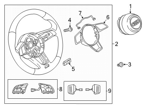Audi 81A-419-091-S-INU Steering Wheel Audi 81A-419-091-S-INU Steering Wheel