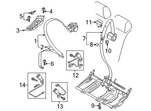 Audi 4M8-857-706-H-V04 Seat Belt Audi 4M8-857-706-H-V04 Seat Belt