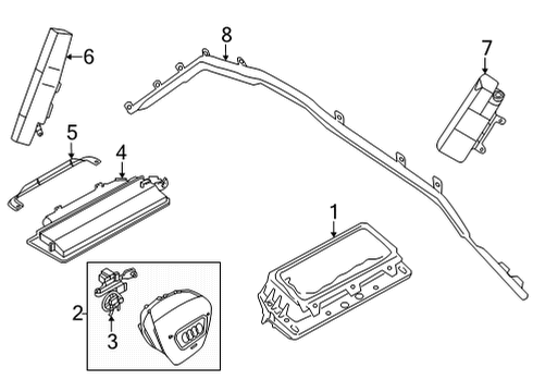 Audi 9J1-880-441-F Sideairbag Audi 9J1-880-441-F Sideairbag