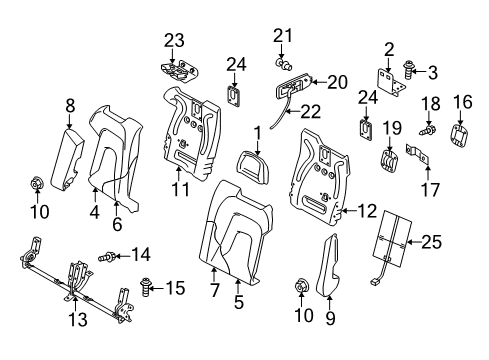 Audi 8K0-885-873-AA-25D Center Cushion 8K0-885-873-AA-25D Audi Center Cushion