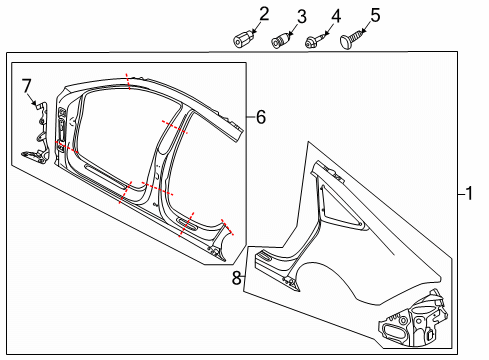Audi WHT-002-493 Uniside Panel Plug WHT-002-493 Audi Uniside Panel Plug