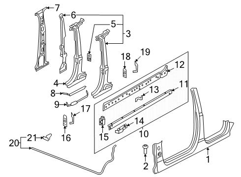 Audi 4M0-809-689-A Reinforcement Audi 4M0-809-689-A Reinforcement