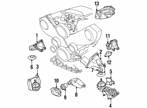 Audi 8A0-199-388-C Mount Bracket Plate Audi 8A0-199-388-C Mount Bracket Plate