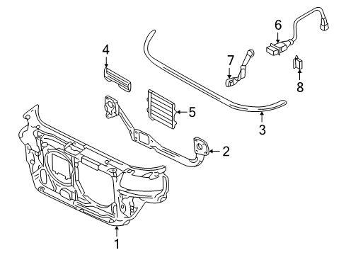 8D0-959-467 Audi Radiator Support Rod