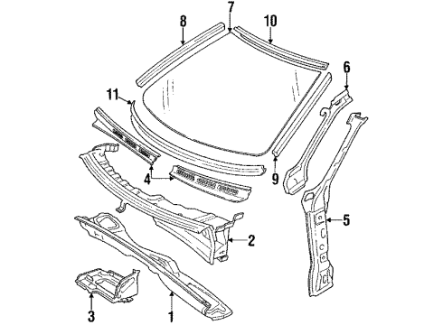 Audi 895-809-202 Outer Pillar Audi 895-809-202 Outer Pillar