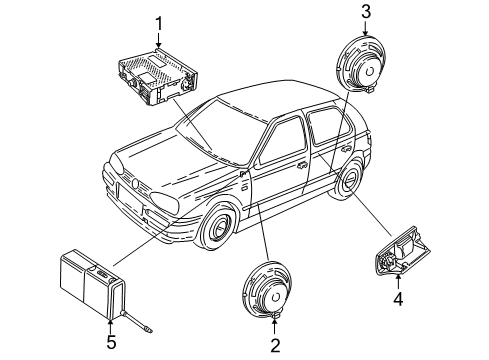 8D9-035-412-B Audi Rear Speaker