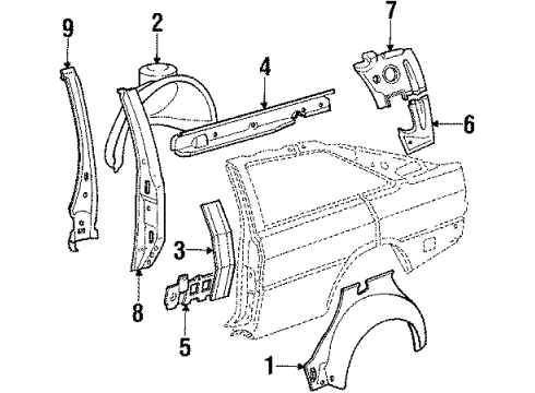 Audi 855-845-321-A Weatherstrip