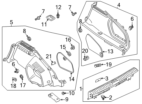 Audi 4K8-863-880-C-PQU Trim 4K8-863-880-C-PQU Audi Trim