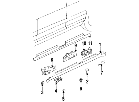 Audi 4A0-803-855 Jack Bracket 4A0-803-855 Audi Jack Bracket
