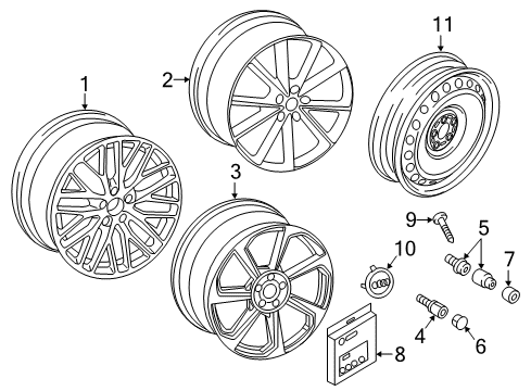 Audi 8S0-601-025-CN Wheel, Alloy 8S0-601-025-CN Audi Wheel, Alloy