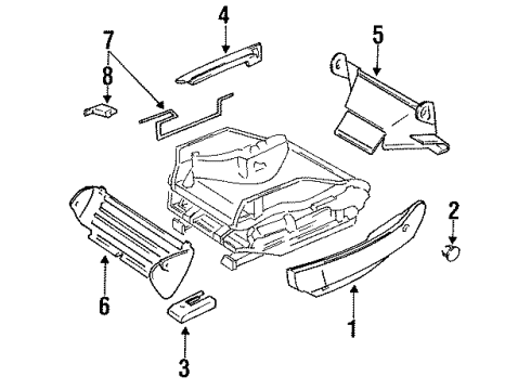 Audi 8A0-881-046-F Seat Back 8A0-881-046-F Audi Seat Back