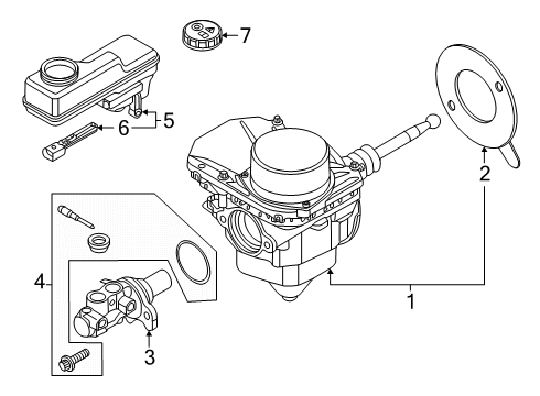 Audi 1EB-614-105-AF Brake Booster Audi 1EB-614-105-AF Brake Booster