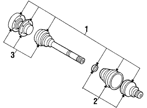Audi 447-407-271-F Axle Assembly