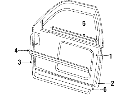 Audi 443-853-953-F-01C Side Molding 443-853-953-F-01C Audi Side Molding