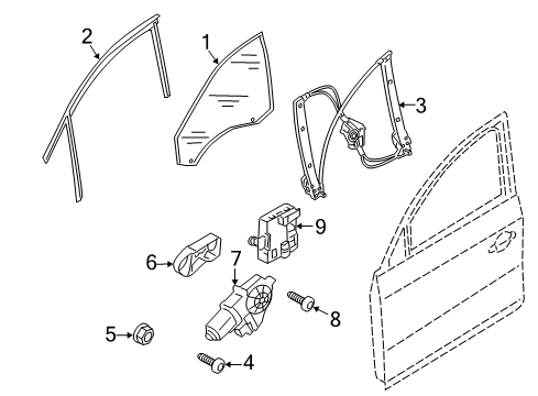 Audi 8R0-845-201-E Window Audi 8R0-845-201-E Window