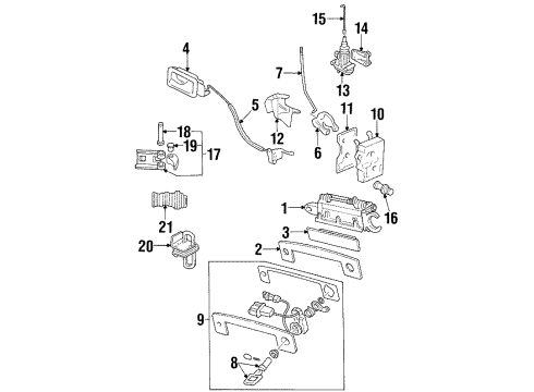 Audi 443-837-183-C Lock Rod Audi 443-837-183-C Lock Rod