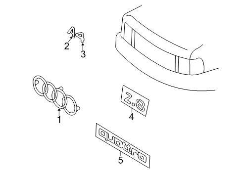 8D0-853-737-E-2ZZ Audi Nameplate