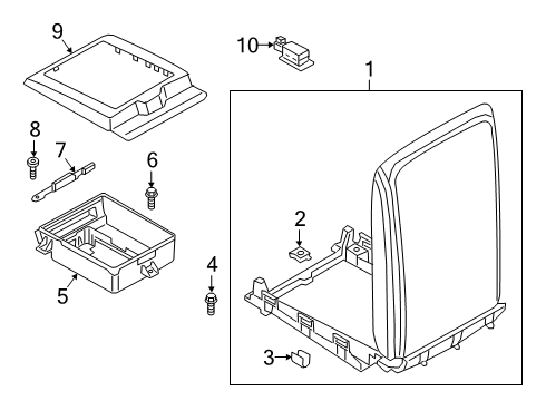 Audi 4N0-864-206-M-2X3 Armrest 4N0-864-206-M-2X3 Audi Armrest