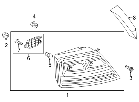 Audi 4H0-945-096-E Tail Light Audi 4H0-945-096-E Tail Light