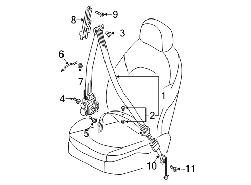 Audi 4N0-857-705-B-V04 Seat Belt Audi 4N0-857-705-B-V04 Seat Belt