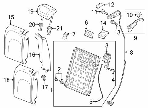 Audi 4K8-885-901-THC Headrest Audi 4K8-885-901-THC Headrest