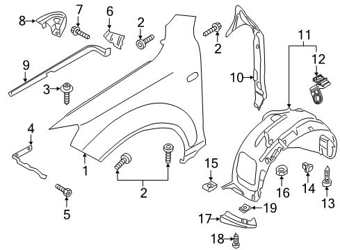 Audi 7L6-806-695 Sound Absorber 7L6-806-695 Audi Sound Absorber