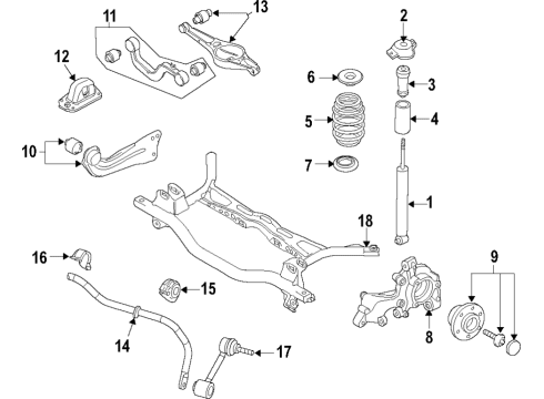 Audi 5WA-505-315-B Sub Frame 5WA-505-315-B Audi Sub Frame