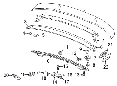 Audi 8S0-827-722-GRU Mount Plate Cap 8S0-827-722-GRU Audi Mount Plate Cap