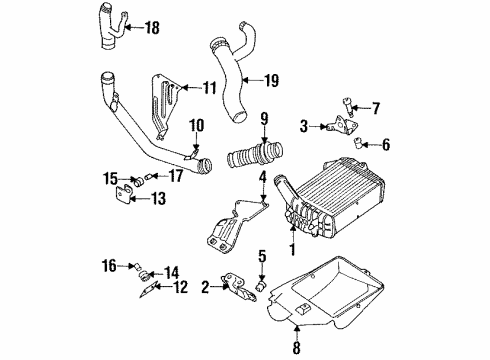 Audi 4A0-145-812-A Intercooler Bracket 4A0-145-812-A Audi Intercooler Bracket