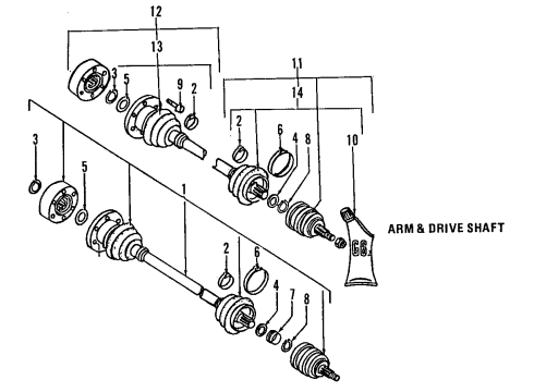 Audi 811-407-271-DX Shaft Assembly Audi 811-407-271-DX Shaft Assembly