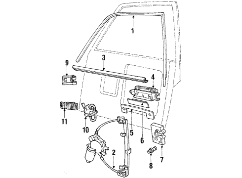 Audi 443-837-479-B Belt Weatherstrip Audi 443-837-479-B Belt Weatherstrip