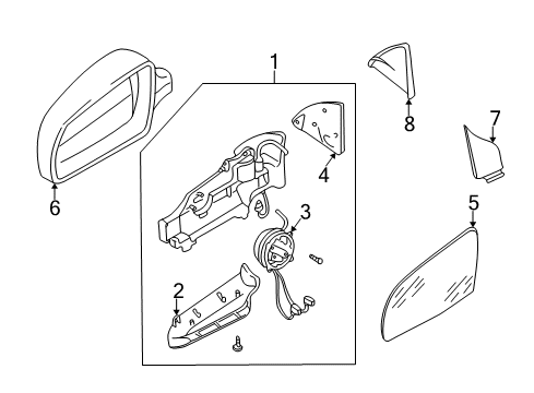 Audi 8H0-857-155 Inner Cover Bracket 8H0-857-155 Audi Inner Cover Bracket