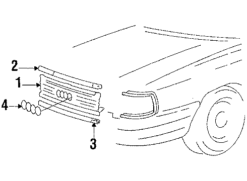 Audi 447-853-605 Emblem 447-853-605 Audi Emblem