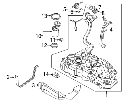 Audi 5Q0-201-060-DJ Fuel Tank 5Q0-201-060-DJ Audi Fuel Tank