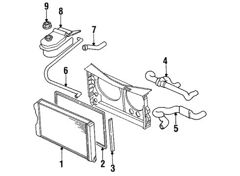 Audi 441-121-109-H Reservoir Hose 441-121-109-H Audi Reservoir Hose