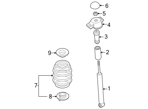Audi 1EA-513-049-BD Shock Abs 1EA-513-049-BD Audi Shock Abs