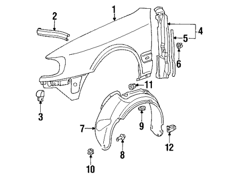 Audi 4A0-821-190-B Fender Grommet Audi 4A0-821-190-B Fender Grommet