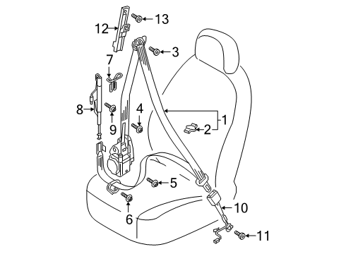 Audi 4KE-857-706-K-KPZ Seat Belt Audi 4KE-857-706-K-KPZ Seat Belt