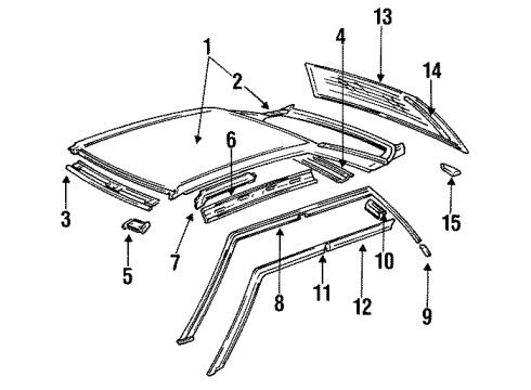 Audi 8A5-845-501-M Back Glass