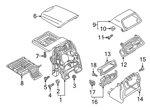 Audi 4K0-864-207-K-EXX Arm Rest Audi 4K0-864-207-K-EXX Arm Rest