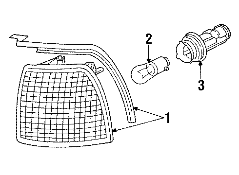 Audi 8A0-953-050-B Lens & Housing 8A0-953-050-B Audi Lens & Housing