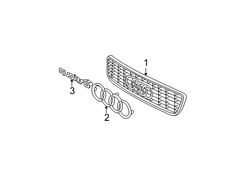 Audi 4B3-853-735-A-2ZZ Nameplate 4B3-853-735-A-2ZZ Audi Nameplate