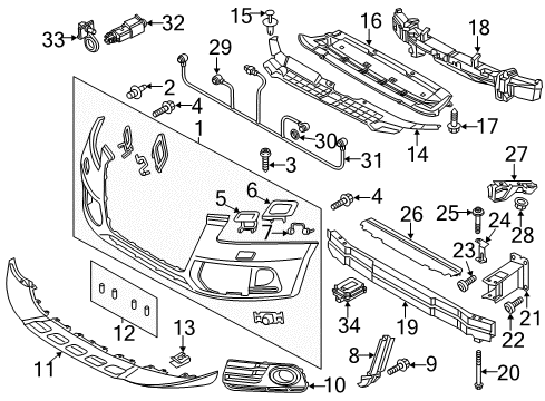 Audi 8R0-098-623 Bumper Cover Hardware Kit 8R0-098-623 Audi Bumper Cover Hardware Kit