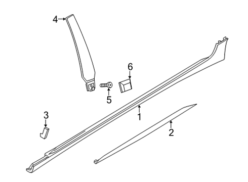 Audi 4K8-854-867-A-MI7 Cover Strip Audi 4K8-854-867-A-MI7 Cover Strip