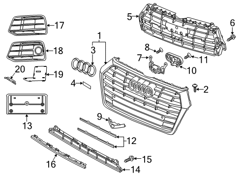 Audi 80A-067-545 Molding Tape 80A-067-545 Audi Molding Tape